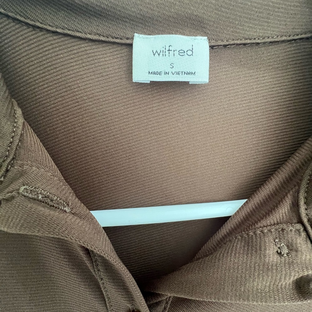 Brown Aritzia Wilfred Button Down Top - image 3